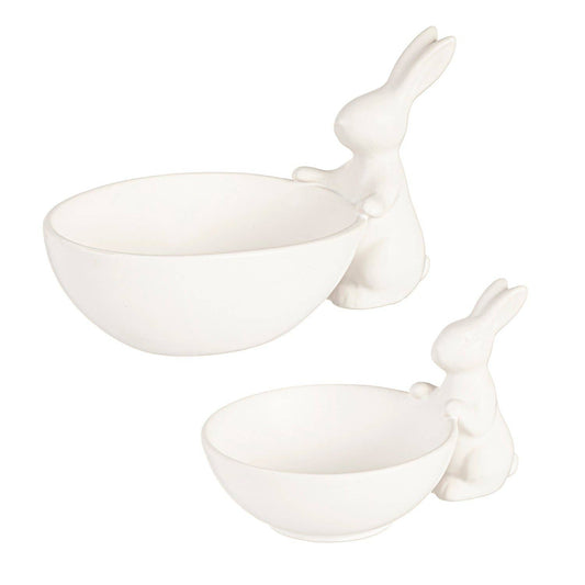 Ceramic Bunny with Bowl
