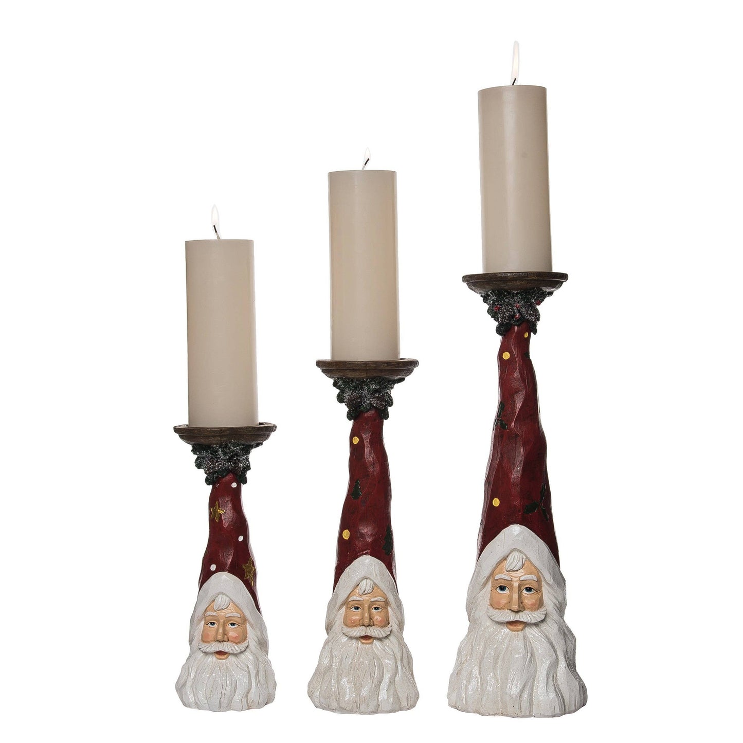 Christmas Santa Candle Pillars