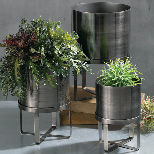 Galvanized iron planters