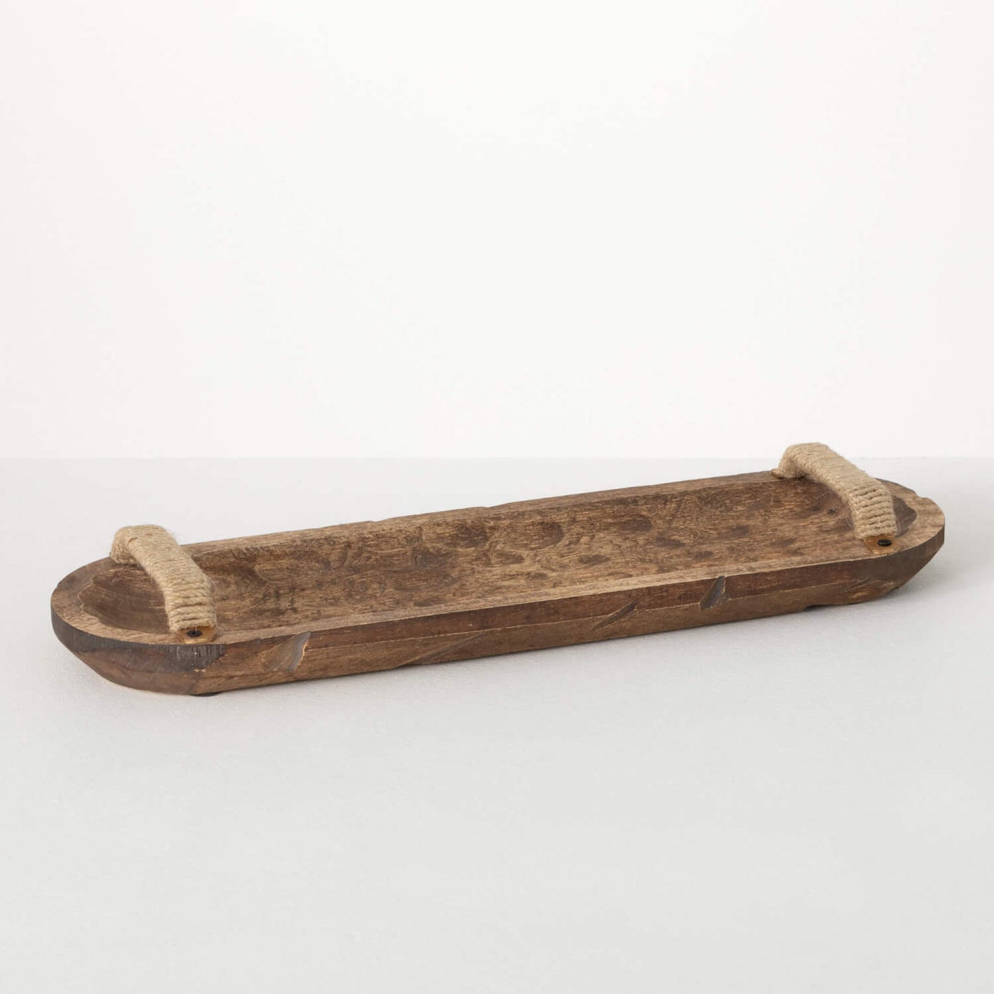 Wooden Dough Bowl Tray Decor